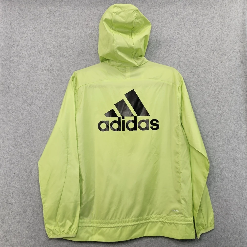 ADIDAS Women's Aeroready Lime and‎ Black Windbreaker Running Jacket Size Small